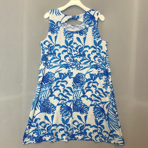 Lilly Pulitzer Dress Small Blue Sleeveless Glisten in the Sun Eliza - Picture 2 of 17