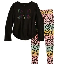 SO Girls (3 Pc) Tunic & Thermal Leggings + Socks PAJAMA SET Size 18 NEW