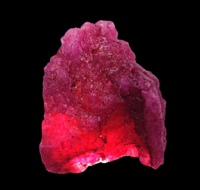 Dyed 128.10 Ct Natural Uncut Red Ruby Rough Certified Gemstone NSK