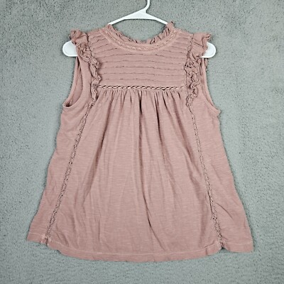 ANOTHER LOVE Women's Ruffle Flutter Sleeve Cotton tank top Size S