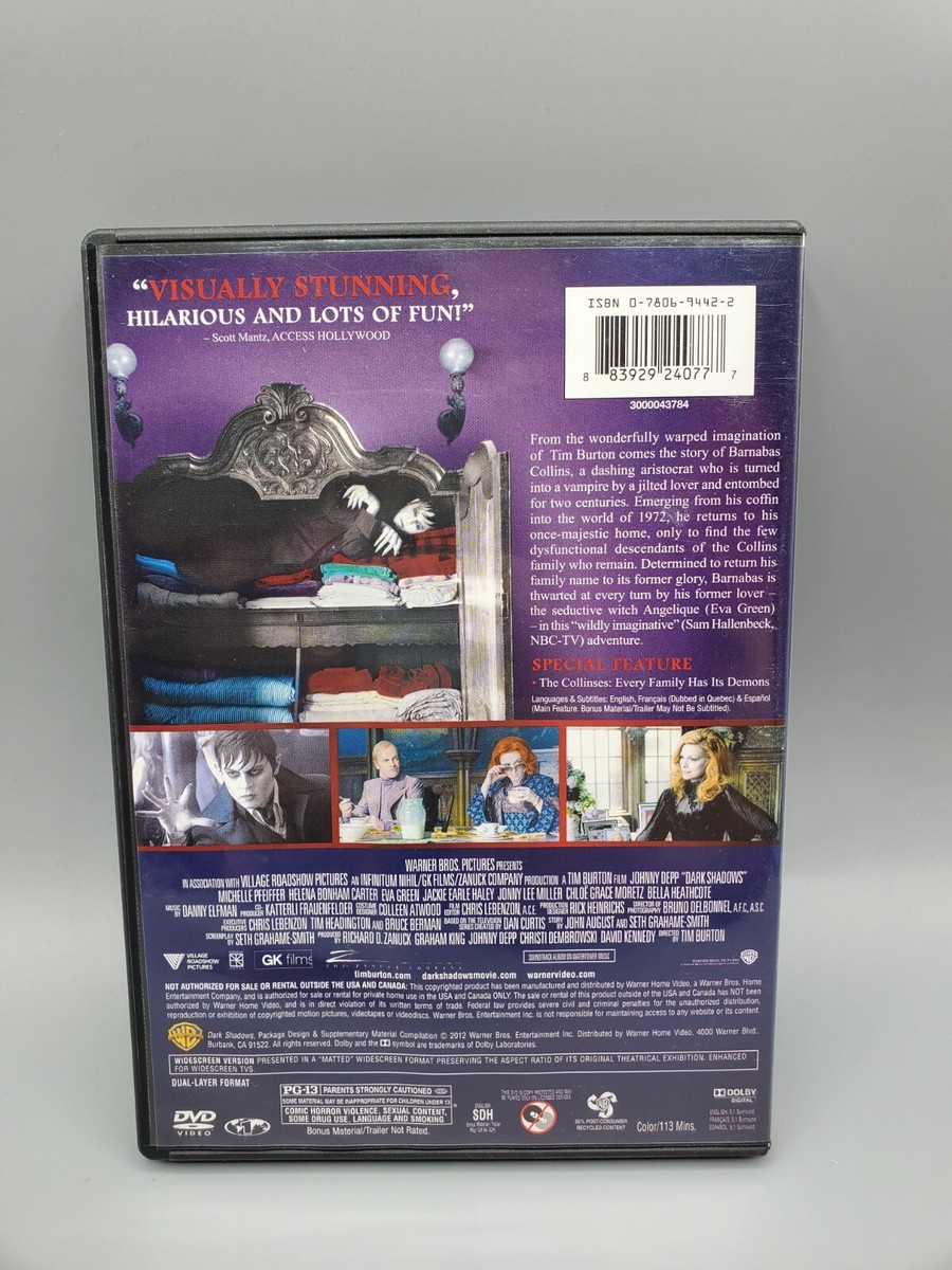 Dark Shadows DVD Johnny Depp Michelle Pfeiffer | eBay