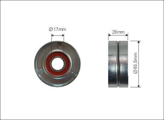 CAFFARO 473-00 Tensioner Pulley, V-ribbed belt for MINI