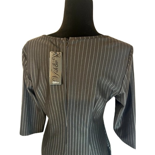 Slimming Zipper Up Work Business Office Party Bodycon Pencil Sheath Dress NWT M - Picture 6 of 13