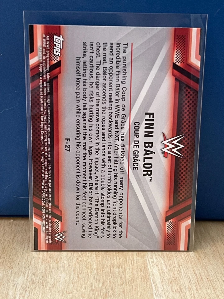 Finn Balor #F-27 WWE RAW 2017 Topps Then, Now, Forever Wrestling Trading Card. - Image 2 of 2