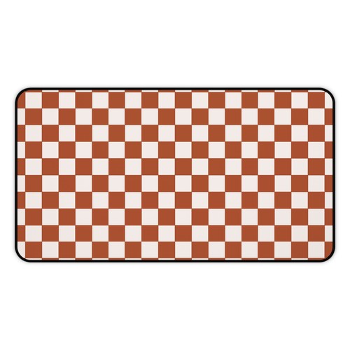 Brown Checkerboard Desk Mat Extra Large Mousepad Gaming Keyboard Pad (3 ...