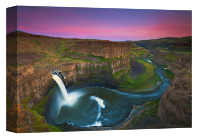 Epic Graffiti ''Palouse Falls'' by Jesse Estes, Giclee Canvas Wall Art, 40'' x 60''