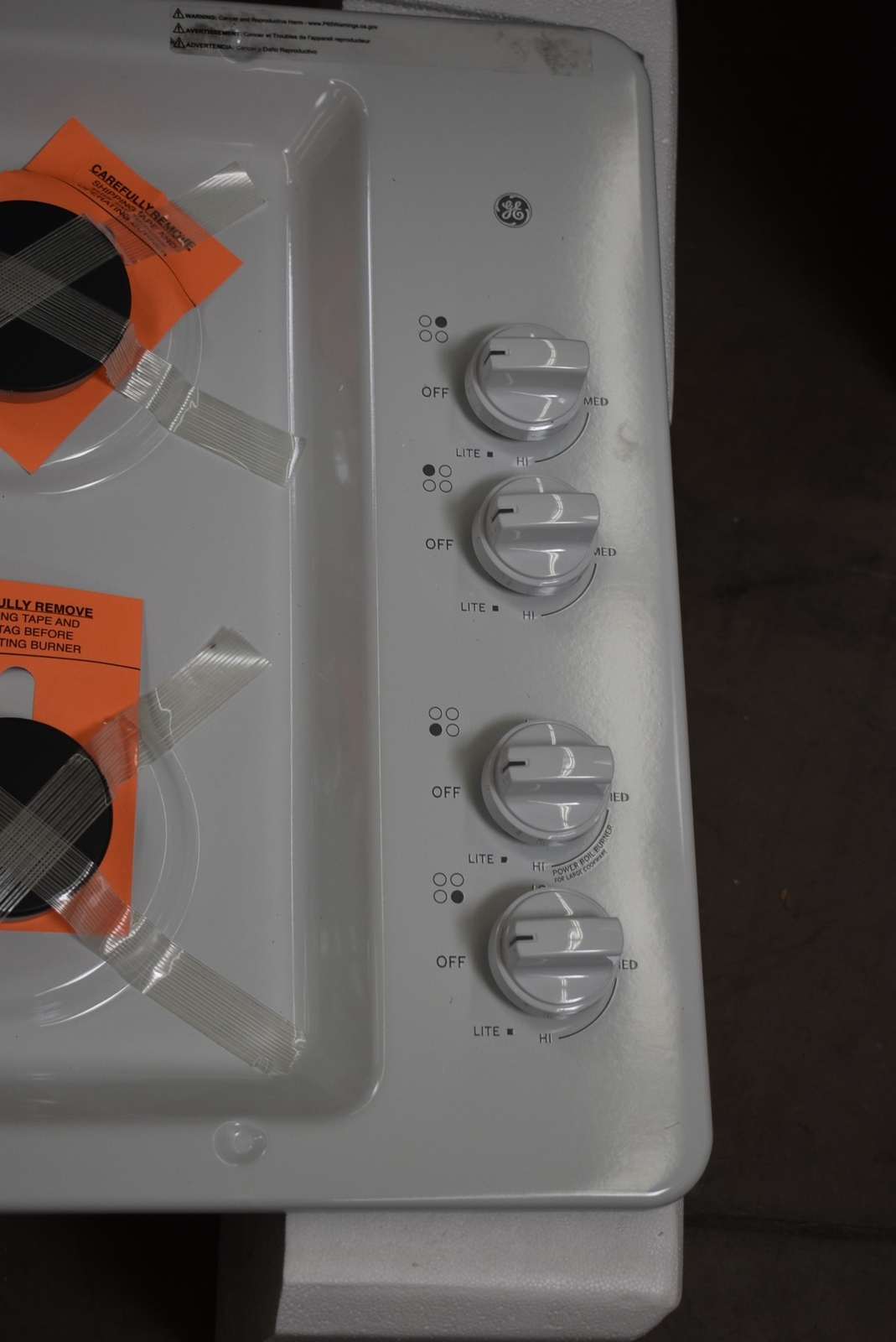 GE JGP3030DLWW 30" White 4 Burner Natural Gas Cooktop NOB 129274 eBay