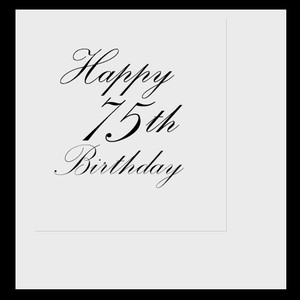 Happy 75th Birthday Age 75 Party Supplies Classy Black Lunch