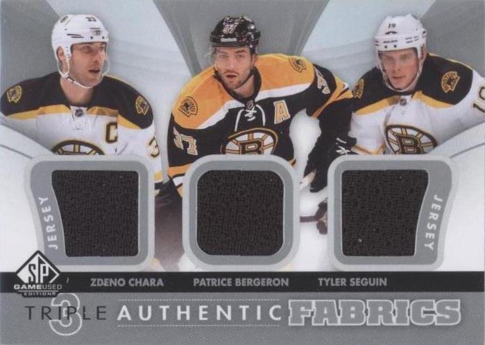 2012-13 SP Game Used Edition - Patrice Bergeron Tyler Seguin Zdeno Chara #AF3-CBS - 1 of 1