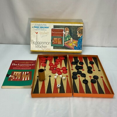 Vintage 1970s Backgammon Teacher By Cardinal Includes Backgammon Guide Book
