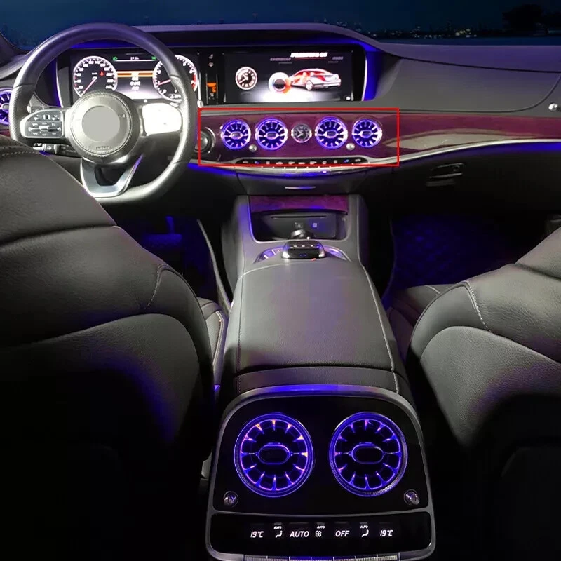 Luces de ambiente LED AC 7 colores ventilación aire para Mercedes Benz Clase S W222 2014-2017 Foto 3 de 4