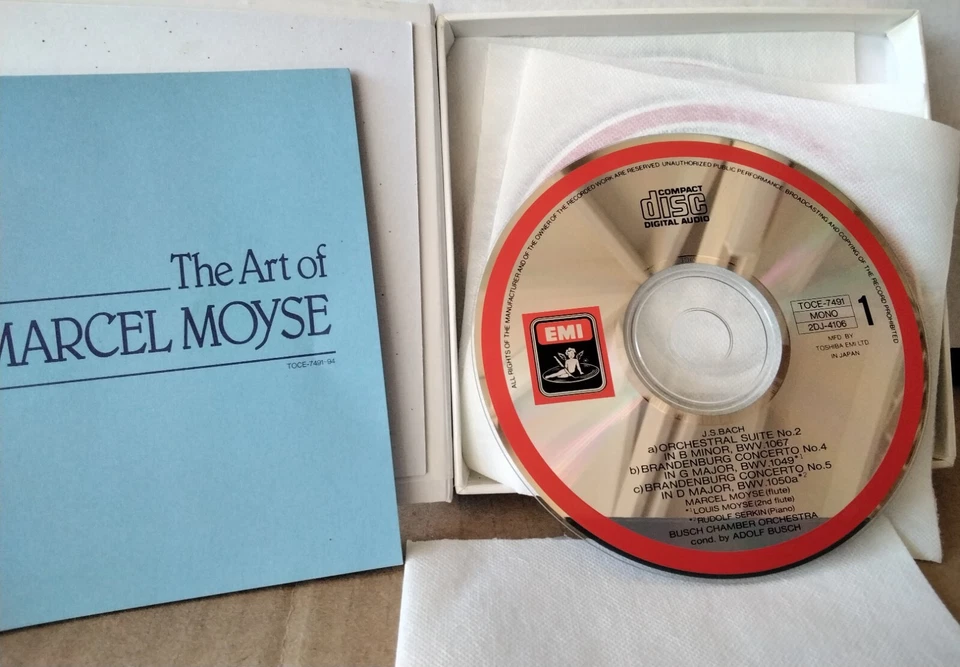 EMI TOCE-7491-94 THE ART OF MARCEL MOYSE BACH, MOZART, DEBUSSY JAPAN 4xCD BOXSET - Image 4 of 4