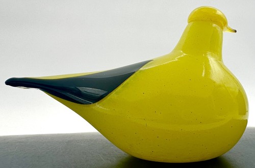 Oiva Toikka Art Glass Bird Golden Oriole Yellow Signed Nuutajärvi Finland - Picture 8 of 20