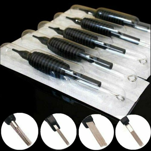 5,10,25,50,100 pcs Sterile Disposable Tattoo Needle with Tube 3/4 Grip and Tip - Picture 27 of 52
