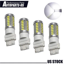 4PCS 3157 3457 3057 Signal 33SMD Backup Reverse Tail Turn LED Light Bulb white