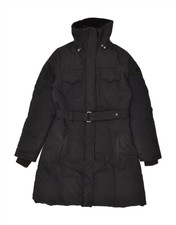 Gas Womens Padded Coat Eu 42 Large Black Polyamide Bm46