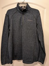 Men's Eddie Bauer Classic-Fit Sweater Fleece 1/4-Zip Pullover, Size-Large Blue
