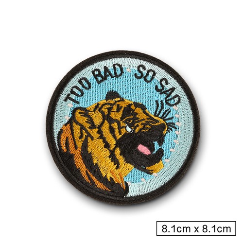Circle Patches Embroidered Sew On Iron On Badge Clothes Fabric Craft Transfer - Bild 18 von 24