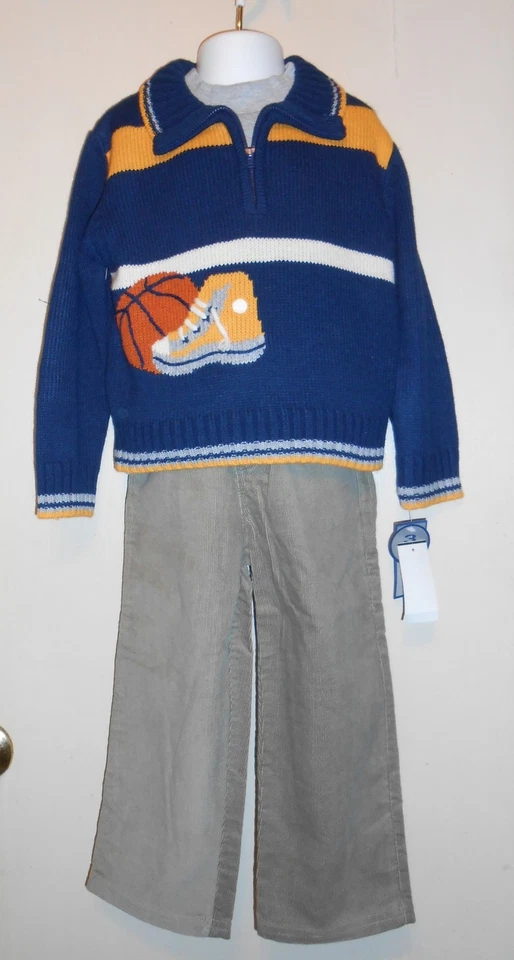 Boyz Wear by Nannette Boys Basketball Sweater + Pants + Shirt Outfit Blue 4 NWT - Image 2 of 4