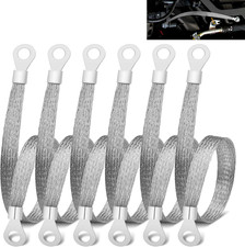 6 PCS Universal Automotive Braided Copper Ground Strap, 12 Inch Engine Ground St