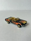 Vintage Hot Wheels Mustang Convertible Black with Orange Flames  - 1983