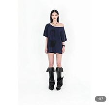 Darling Your Bed Smocking Rose Tee Navy