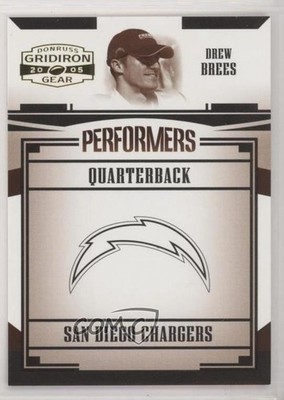 2005 Donruss Gridiron Gear Performers 415/500 Drew Brees #P-15 HOF 1u6