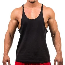 Men Gym Muscle Workout Fitness Tank Top Y Back Bodybuilding Stringer Shirt