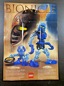 2001 Lego Bionicle Maku 3 McDonald's Complete with Manual, Disk, and Bag 