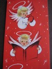 1960s vintage greeting card Hallmark CHRISTMAS Angels Sing & Play Music — photo 2