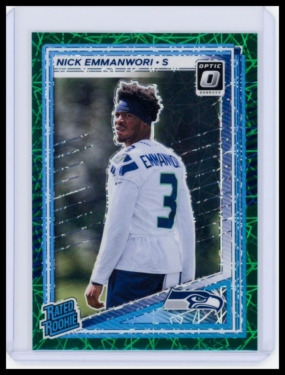2025 Donruss Optic #277 Nick Emmanwori Green Velocity