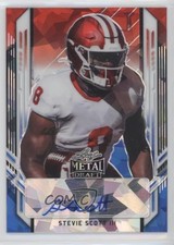 2021 Leaf Metal Draft Red White & Blue Crystals 1/4 Stevie Scott III Auto v7j