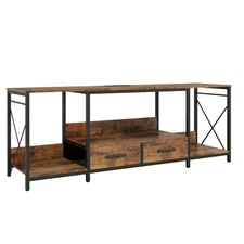 TV Stand w/LED, Outlets, Drawers for 75" TVs, Multi-Scene Use