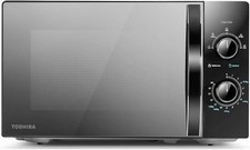 Toshiba MW2-MM20PF(BK) 20L 800W Black Mirrored Microwave Defrost Timer 5 Prog