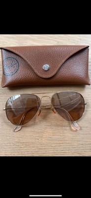 RAY BAN AVIATOR * PILOTEN SONNENBRILLE RB 3025 / 55-14 ** AVIATOR METAL wie Neu