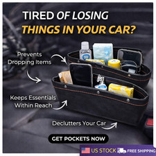 2-Pack Car Seat Gap Organizer   Makeup, Phone, keys, Cleaner  Travel Storage