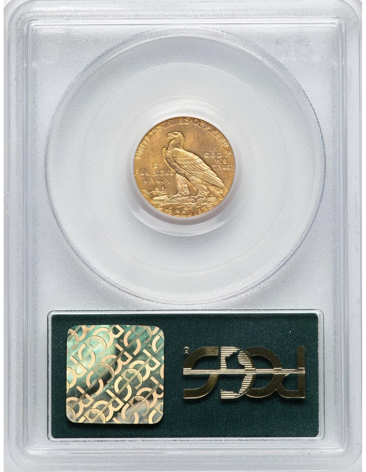 1927 INDIAN HEAD QUARTER EAGLE $2.5 GOLD PCGS AU58 OGH - Image 4 of 4