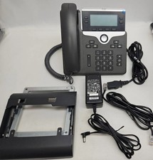 GREAT CISCO CP-7841 IP PHONE W HANDSET, STAND, WALL MOUNT, POWER, MORE