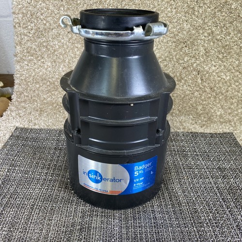 Used InSinkErator Badger 5XL Garbage Disposal ½ HP Quick Lock Mount Good Cond