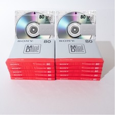 Sony MD80 MiniDisc 80 Minutes MDW80T Brand New Blank 10 discs Compact Storage
