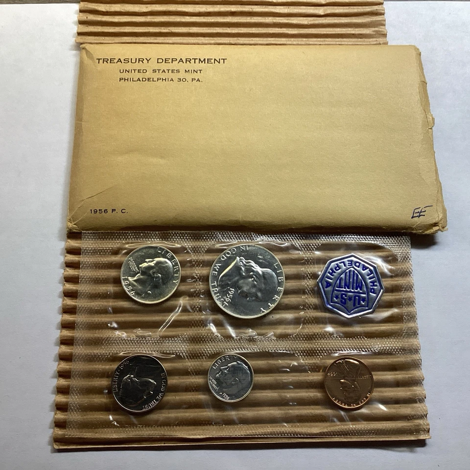 1956 US Mint Silver Proof Type 2 Set with OGP and Cello Sealed Coins 090525 21ee - Image 3 of 4