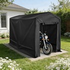 Outdoor Lagerschuppen für Motorrad/Gartengeräte, Spitzdach Outdoor Lagerschuppen