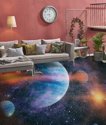 3D Planet Erde C1084 Fußboden Wandbild Unentschied BildTapete Amy
