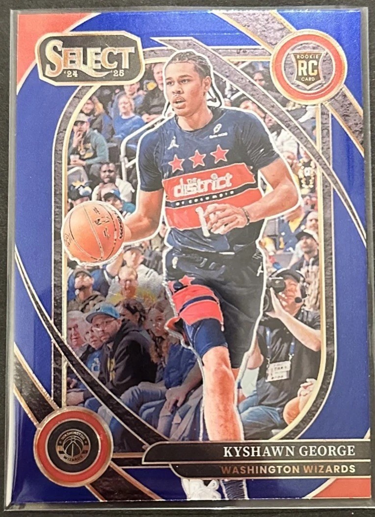 2024-25 Panini Select - Courtside Kyshawn George #285 Blue Prizm (RC)