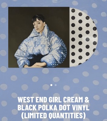Lily Allen - West End Girl - CREAM & BLACK Polka Dot Vinyl