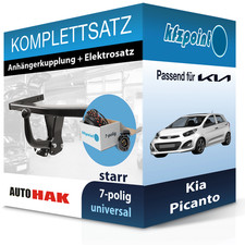 Für Kia Picanto 04.2004-09.2011 AUTO HAK Anhängerkupplung starr + 7polig E-Satz
