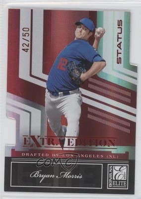 2007 Donruss Elite Extra Edition Status Die-Cut 42/50 Bryan Morris #10 0f6
