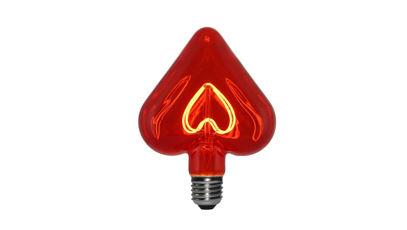 5902887070815 arówka LED VINT FIL HEART 5W RED 2000K FILAMENT 700183.0DA EUROHA