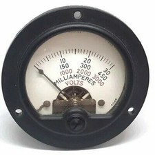 0-30mA 0-3000V Dc Analog Panel Meter Voltmeter Ammeter MOD-125 Simpson 68mm