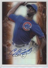 2014 Bowman Sterling Prospect Orange Refractor 26/75 Carl Edwards Jr CJ Auto i5q